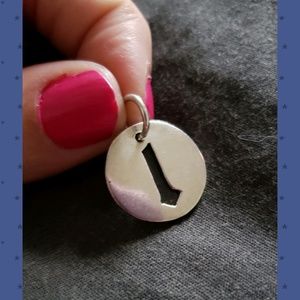 Sterling silver lowercase "L" initial pendant